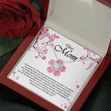 Mother's Day Love You 925 Sterling Silver Moissanite Drill Adjustable Necklace Ring Earring With Rose Box