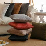 Soft Luxury Velvet Modern Quilted Cushion Covers for Sofa Couch Living Room Bedroom