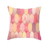 4PCS Home Cotton Decorative Rhombus Printing Throw Pillow Case Cushion Covers For Sofa Couch Bed Chair