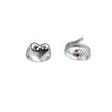 6PCS Snake Shape Dice Bee Bohemia Diamond Vintage Knuckle Stackable Finger Rings Set