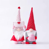 2PCS Easter Heart Envelope Bear Gnomes Faceless Plush Doll Holiday Decorations