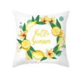 4PCS Home Cotton Decorative Lemon Throw Pillow Case Cushion Covers For Sofa Couch Bed Chair