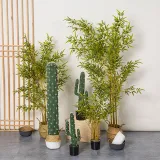 Artificial Plant Potted Cactus Column Green Plant Bonsai Decoration