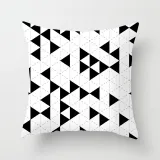 4PCS Home Cotton Decorative Black White Stripe Throw Pillow Case Cushion Covers For Sofa Couch Bed Chair