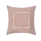 4PCS Home Cotton Decorative Pink Gold Blocking Throw Pillow Case Cushion Covers For Sofa Couch Bed Chair