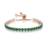 4mm Round Adjustable Crystal Birthstone Bracelet Gift For Mom Friends