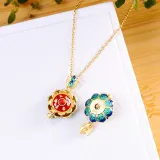Traditional Lotus Anxiety Relief Ring And Necklace For Women With Gift Box