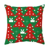 Christmas Cartoon Christmas Tree Pillowcase Printed Cushion Cover