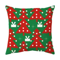 Christmas Cartoon Christmas Tree Pillowcase Printed Cushion Cover