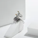 Silver Pterosaur Punk Adjustable Stackable Finger Rings