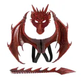 Halloween Holiday Carnival Children's Dress Up Toy Dragon Wing Tail Mask Set