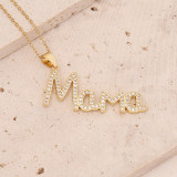 Mama Multicolor Letter Diamante Necklace Bracelet Mom Jewelry Set Gift For Mother's Day