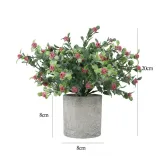 Artificial Mint Grass Babysbreath Combination Pulp Potted Basin Desktop Decoration
