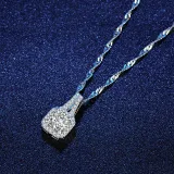 Silver Zircon Diamond Square Pendant Chain Jewelry Earrings Necklaces Rings Jewelry Sets