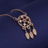 Full Drill Dream Catcher Diamond Pendant Chain Jewelry Necklace