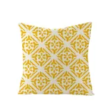 4PCS Home Cotton Decorative Geometry Leaves Throw Pillow Case Cushion Covers For Sofa Couch Bed Chair