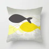 4PCS Fish Home Cotton Decorative Throw Pillow Case Cushion Covers