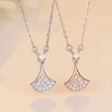Full Drill Shell Diamond Pendant Chain Jewelry Necklace