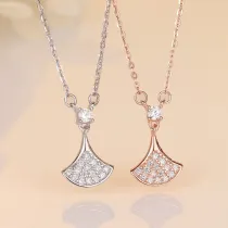 Full Drill Shell Diamond Pendant Chain Jewelry Necklace