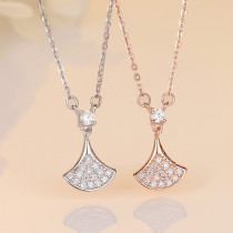 Full Drill Shell Diamond Pendant Chain Jewelry Necklace