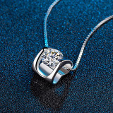 Silver Zircon Diamond Hollow Love Heart Pendant Chain Jewelry Earrings Necklaces Rings Jewelry Sets