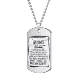 2PCS Mothers Day Gift Best Mom Stainless Steel Letter Keyring Necklace Pendant for Mom