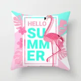 4PCS Pink Flamingos Home Cotton Decorative Throw Pillow Case Cushion Covers For Sofa Couch Bed Chair