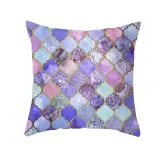 4PCS Home Cotton Decorative Rhombus Printing Throw Pillow Case Cushion Covers For Sofa Couch Bed Chair