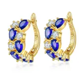 3PCS Drop Diamond Ring Earring Necklace Jewelry Set Crystal Gift For Women Girls