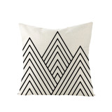 4PCS Home Cotton Decorative Beige Geometry Throw Pillow Case Cushion Covers For Sofa Couch Bed Chair