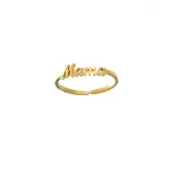 Mama Letter Necklace Ring Bracelet Dainty Jewelry Set Gift For Mom