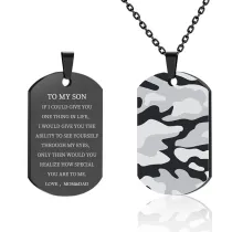 Inspirational Gift Birthday Gift To My Daughter Son Camouflage Keychain With Stainless Steel Key Chain Ring Keyrings From Mom Dad Never Forget That I Love You Forever