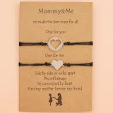 Mother's Day Gifts Bracelets Necklace Set Jewelry Matching Heart Bracelet from Daughter Mom