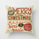 Home Decoration Christmas Tree Pillowcase Cartoon Printing Home Sofa Cushion Cover