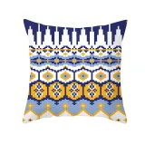 4PCS Chinese Style Geometry Decorative Throw Pillow Case Cushion Covers For Sofa Couch Bed Chair