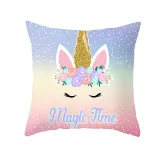 4PCS Rainbow Unicorn Home Cotton Decorative Throw Pillow Case Cushion Covers