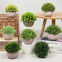 Artificial Small Coral Grass Potted Plant Combination Mini Pulp Basin Desktop Decoration