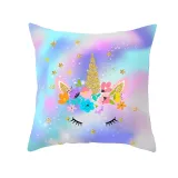 4PCS Rainbow Unicorn Home Cotton Decorative Throw Pillow Case Cushion Covers