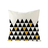 4PCS Home Cotton Decorative Geometry Leaves Throw Pillow Case Cushion Covers For Sofa Couch Bed Chair