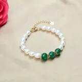 Pearl Jewelry for Women Girls Drop Freshwater Pearl Bracelet and Necklace Earrings Set With Box
