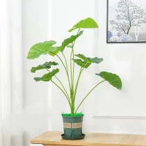 Artificial Plant Potted Alocasia Macrorrhiza Tree Green Plant Bonsai Decoration