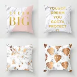 4PCS Home Cotton Decorative Geometry Letter Throw Pillow Case Cushion Covers