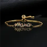 Mama Multicolor Letter Diamante Necklace Bracelet Mom Jewelry Set Gift For Mother's Day