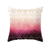 4PCS Home Cotton Decorative Rhombus Printing Throw Pillow Case Cushion Covers For Sofa Couch Bed Chair