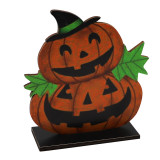 Wooden Pumpkin Halloween Letter Pendant Party Scene Decoration