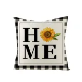 4PCS Home Cotton Decorative Sunflower Throw Pillow Case Cushion Covers For Sofa Couch Bed Chair