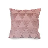 Triangle Pattern Soft Velvet Decorative Throw Pillow Covers Faux Fur Cushion Covers