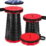 Portable Telescopic Folding Stools Collapsible Retractable Camping Fishing Hiking Stools