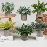 Artificial Ear of Wheat Plants Combination Pulp Potted Basin Desktop Decoration