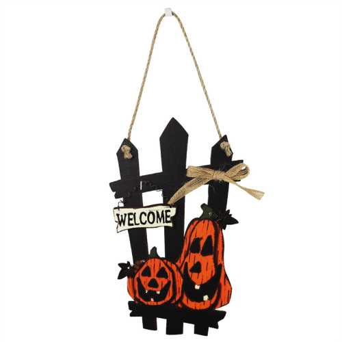 Ghost Festival Welcome Sign Garland Door Hanging Wooden Fence Dress Up Supplies